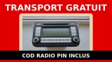 Radio VW RCD 300 MP3 1K0 035 186 AD Golf V Passat B6 Touran + Cod Deblocare &middot; Transport Inclus