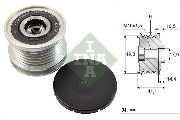 INA 535 0178 10 Sistem roata libera, generator