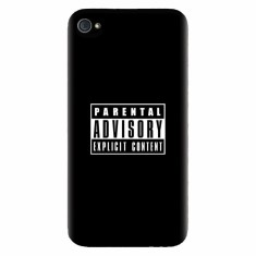 Husa silicon pentru Apple Iphone 4 / 4S, Parental Advisory