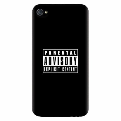 Husa silicon pentru Apple Iphone 4 / 4S, Parental Advisory foto