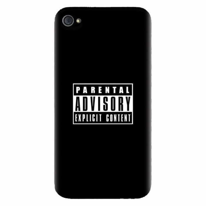 Husa silicon pentru Apple Iphone 4 / 4S, Parental Advisory