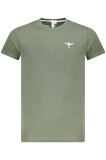 Cumpara ieftin Esercito Tricou barbati, cu mini imprimeu, Regular fit, Verde, M