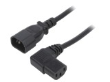 Cablu IEC C13-C14 1m Negru 10A