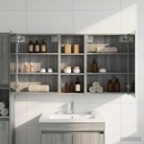 vidaXL Set dulap baie cu raft 3 pcs 130 x 14,5 x 70 cm Lemn compozit 3403765