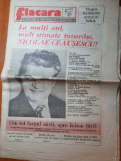 flacara 23 ianuarie 1987-ziua de nastere a lui ceausescu,tot ziarul cu ceausescu foto