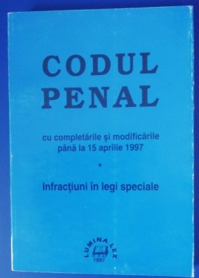 myh 35s - Codul penal cu completari pana in aprilie 1997 - ed 1997 foto