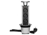 Prelungitor cu prize argintiu pentru mobilier 3680W IP20