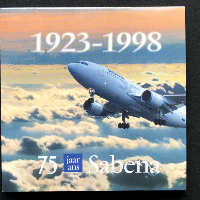 Belgia set 1998 UNC Sabena ambele variante franci foto