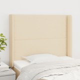 Gossi tablie de pat cu aripioare, crem, 93x16x118/128 cm, textil