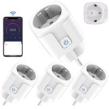 Set 4 Priza Smart, VisionHub&reg;, cu contorizare si monitorizare consum energie, control Aplicatie tuya Smart Life, Suport pentru Alexa, Google HomeTimer