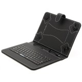Cumpara ieftin Husa piele ecologica pentru tablete 10 inch cu tastatura micro USB, culoare