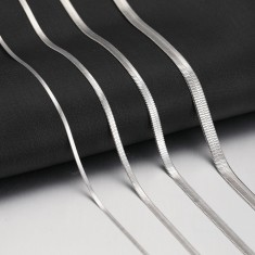 Lantisor Inox Argintiu Snake 4 grosimi - N1322 (GROSIME: 2 mm)