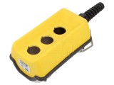 Carcasă galbenă EAO 46 cu 3 orificii, IP65, plastic