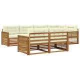 vidaXL Set de canapele de exterior cu pernă 7 pcs Natural și Crem 3383478