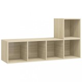 Cumpara ieftin Set de dulapuri TV, 2 piese, stejar sonoma, lemn prelucrat
