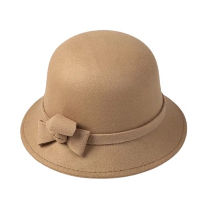 Palarie dama bej rotunda foto