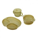 Set diversificare 3 piese silicon : bol , farfurie si, u-grow