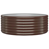 Cumpara ieftin Jardiniera gradina maro 100x100x36 cm otel galvanizat