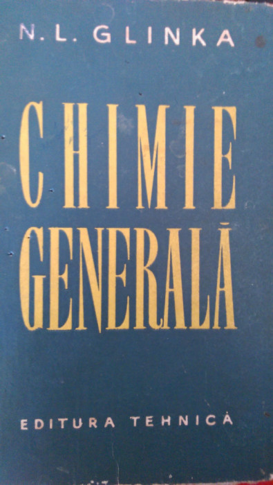 Chimie generala N.L.Glinka 1958