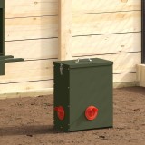 vidaXL Feeder pentru pui 2 pcs Verde măsliniu 32,5 x 20,5 x 43 cm 879991