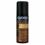 Spray SYOSS Vopsirea Temporara a Radacinilor, Saten, 120 ml, Syoss Root Retoucher Brown, Spray Colorant pentru Radacinile Parului, Vopsire Radacini Pa