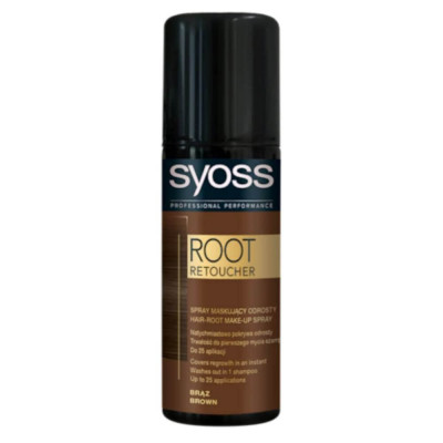 Spray SYOSS Vopsirea Temporara a Radacinilor, Saten, 120 ml, Syoss Root Retoucher Brown, Spray Colorant pentru Radacinile Parului, Vopsire Radacini Pa foto