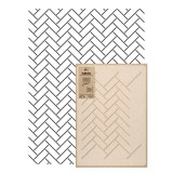 Reutilizabil Allover Plastic Șablon // HERRINGBONE LINII