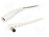 Cablu alimentare DC, DC 5,5/2,5 mufa, DC 5,5/2,5 soclu, alb, 2m, WEST POL - A25-C25-T050-200WH