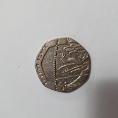 Moneda de cupru-nichel 20p Pence 2015 Regatul Unit