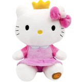 Jucarie de plus, Eco Hello Kitty Mov/Roz 27cm cu Punguta de cadou