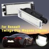 Set 2 Lampi LED Numar Canbus Alb 6000K Renault Clio Megane Laguna Twingo Vel Satis Master II