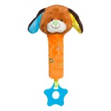Jucărie Zornăitoare Plus, Model Cățel, Multicolor, 18 cm, Dentitie Verde, Oem