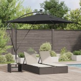 VidaXL Parasol banana cu brațe Negru 249 x 249 x 250 cm 42003403