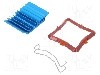 Radiator extrudat, aluminiu, 30mm x 30mm, albastru, Advanced Thermal Solutions - ATS-50300B-C1-R0