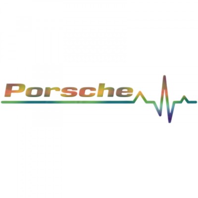 Sticker Porsche Puls , Linie EKG Tuning cu Logo Porsche foto