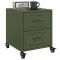 vidaXL Noptiere, 2 buc., verde olive, 36x39x43,5 cm, oțel 846635