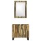 Set dulap baie 2 buc. natural Lemn de mango solid - 5