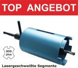 Carotă Diamantată 68mm SDS Plus cu Burghiu de Centrare și Segmente Laser pentru Zidărie și Beton