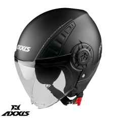Casca pentru scuter - motocicleta Axxis model Metro A1 negru lucios (open face) &ndash; tip viziera: MT-V-26B XS (53/54cm)