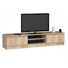 Comoda pentru TV, placa laminata, 4 rafturi, stejar Sonoma, 160x40x33.4 cm foto