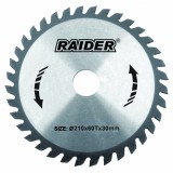 Disc circular pentru lemn Raider 210x60Tx30 mm, 60 dinti