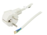 Cablu Alb 2m CEE 7/7 Ștecăr Unghi 10A