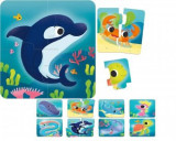 Cumpara ieftin Puzzle din 4 piese pentru bebelusi &ndash; Animale marine, 8 modele, TOY World Int.