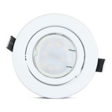 Set 3 spoturi led gu10 5w 3000k alb cald - alb, Oem