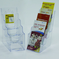 Display Plastic Pentru Brosuri, De Birou/perete, 4 X 1/3a4, Kejea - Transparent