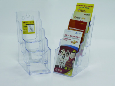 Display Plastic Pentru Brosuri, De Birou/perete, 4 X 1/3a4, Kejea - Transparent foto