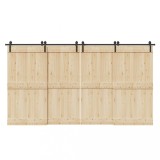 VidaXL Set feronerie pentru uși glisante, negru, 400 cm, oțel