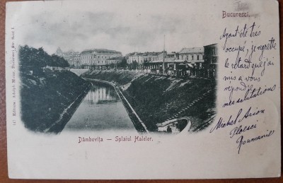 Carte postala, Dambovita Splaiul Halelor, inceput de secol XX foto