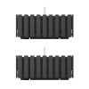 Set 2 jardiniere decorative cu suport metalic, sistem irigare,​​​​​​​ antracit, 38x18x16.2 cm, Boardee Fencycase W GartenVIP DiyLine, Prosperplast