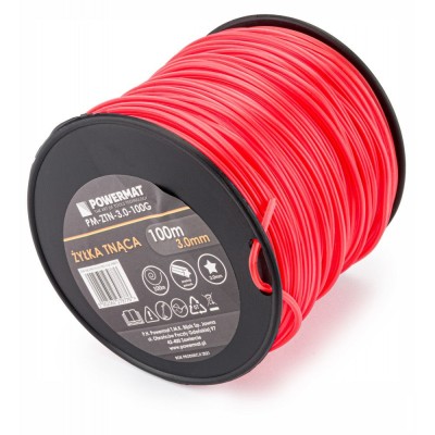 Fir trimmer 3mm 100m 5-puncte, Powermat, PM-ZTN-3.0-100G foto